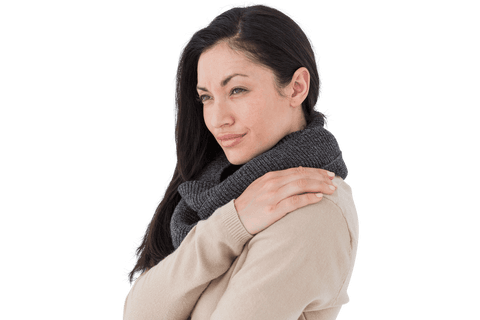 Tranquil Young Woman in Cozy Sweater Transparent Background