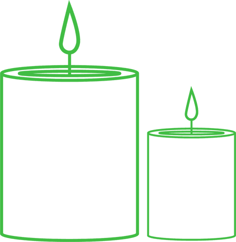green transparent candles illustration with flames for design projects - Download Free Stock Videos Pikwizard.com