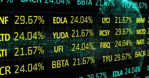 Financial Data Projections Against Global Cityscape - Download Free Stock Images Pikwizard.com