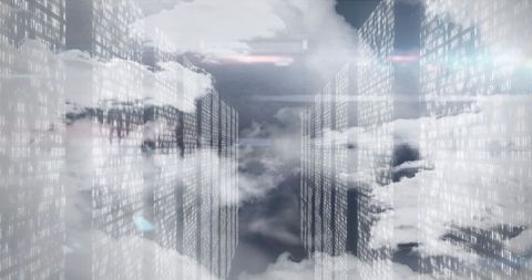 Abstract Digital Binary Code Clouds and Data Network Concept - Download Free Stock Images Pikwizard.com