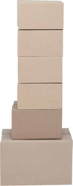 Stack of Six Brown Cardboard Boxes on Transparent Background - Download Free Stock Videos Pikwizard.com