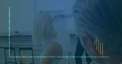 Business Presentation and Analytics Review in Modern Office