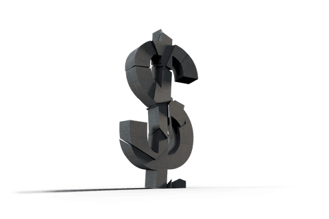 transparent cracked 3d dollar symbol standing on invisible surface - Download Free Stock Videos Pikwizard.com