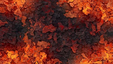 Abstract jagged overlay in fiery reds and blacks