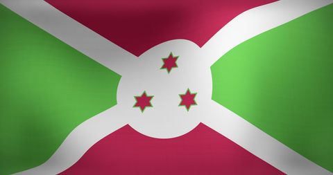 Waving Flag of Burundi Celebrating National Pride