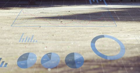 Futuristic Data Visualizations on Texture Surface