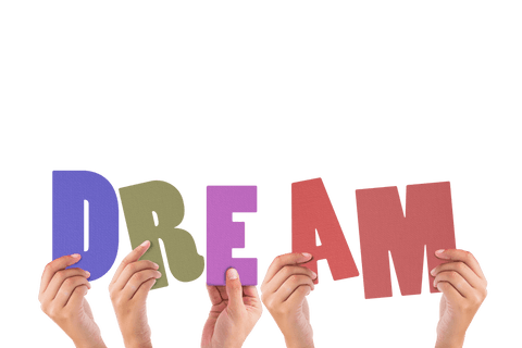 hands holding colorful letters forming transparent dream word - Download Free Stock Videos Pikwizard.com
