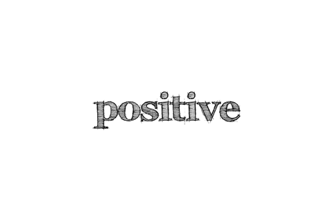 Positive Text Typography on Transparent Background