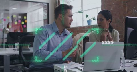 digital interface scanning over team collaboration in office - Download Free Stock Images Pikwizard.com