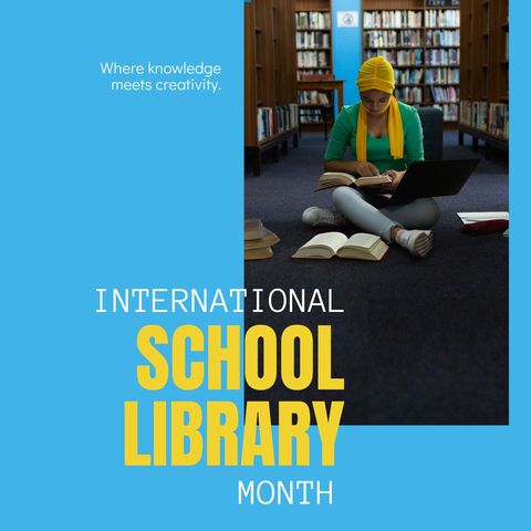 Celebrating International School Library Month with Diverse Learning - Download Free Stock Templates Pikwizard.com