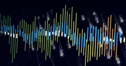 Dynamic Data Visualization with Binary Matrix - Download Free Stock Images Pikwizard.com
