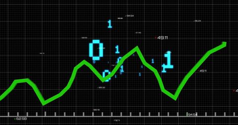 Futuristic data processing and analytics concept