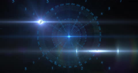 Digital Technology Abstract with Flowing Numeric Data