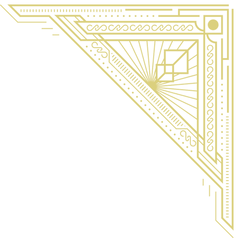 gold geometric corner ornament on transparent background - Download Free Stock Videos Pikwizard.com
