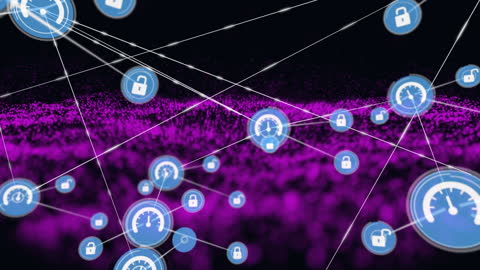 Digital Network Security Connections Concept