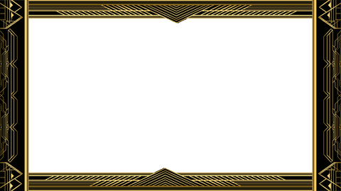 Transparent Art Deco Frame with Gold Geometric Elegance - Download Free Stock Videos Pikwizard.com