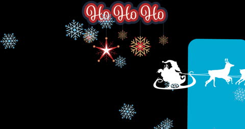 Festive Animation of Santa Claus with Holiday Greetings