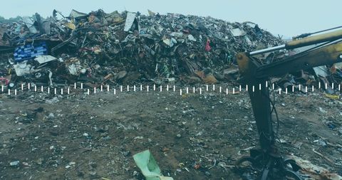 Data Visualization Overlay Housing Huge Landfill Site - Download Free Stock Images Pikwizard.com