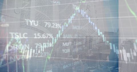 Digital Finance Concept with Cityscape Background - Download Free Stock Images Pikwizard.com