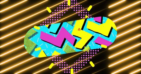 Vibrant Geometric Sale Banner with Dynamic Lighting