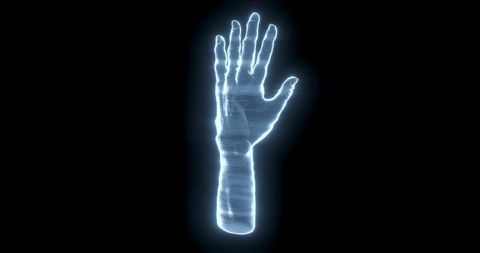 Holographic Hand Highlighting Technology and Horror Themes