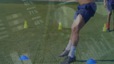 Digital Data Overlay on Soccer Training Field