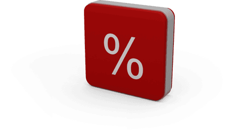 Red 3D Percent Sign on Transparent Background Vector Icon - Download Free Stock Videos Pikwizard.com