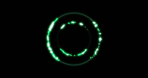 Glowing Green Circles on Black Background - Download Free Stock Images Pikwizard.com