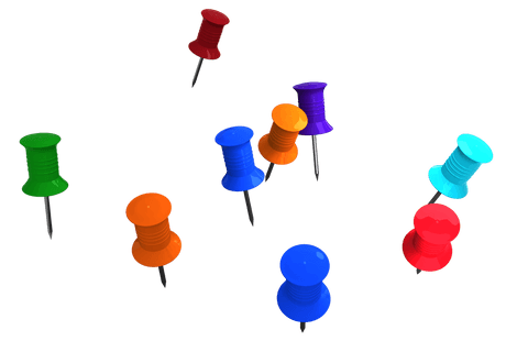 colorful push pins on transparent background for notes and reminder concepts - Download Free Stock Videos Pikwizard.com