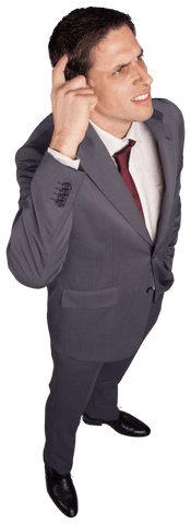 confused caucasian businessman scratching head transparent - Download Free Stock Videos Pikwizard.com