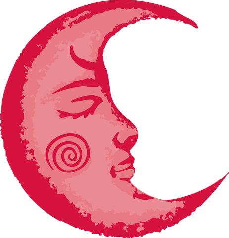 dreamy celestial crescent moon face illustration on transparent background - Download Free Stock Videos Pikwizard.com
