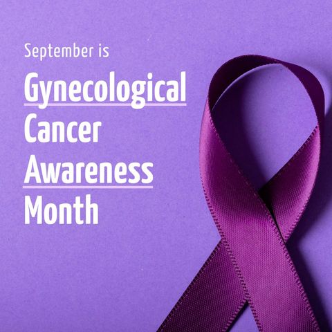 Purple Ribbon Symbolizing September Gynecological Cancer Awareness - Download Free Stock Templates Pikwizard.com