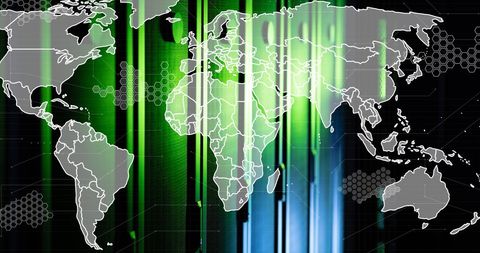 Global Digital Data Processing and Networking Concept - Download Free Stock Images Pikwizard.com
