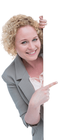 Smiling Businesswoman in Suit Conducting Presentation on Transparent Background - Download Free Stock Videos Pikwizard.com
