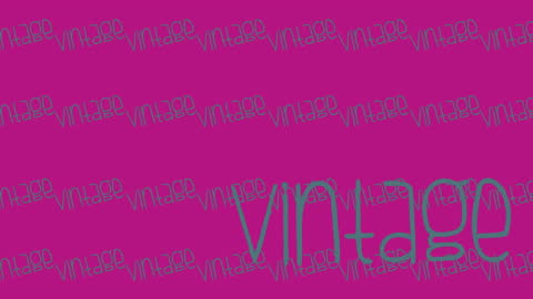 Retro Style Enhanced by Curved Texts Covering Magenta Backdrop