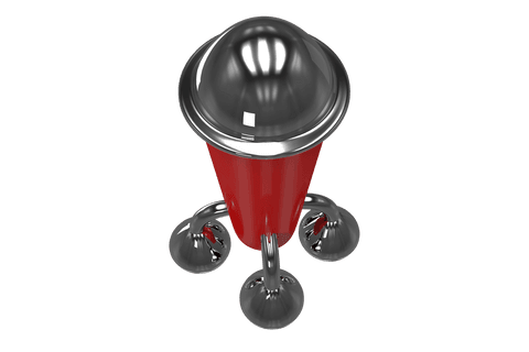 Red and Silver Abstract Shape on Transparent Background Illustration - Download Free Stock Videos Pikwizard.com