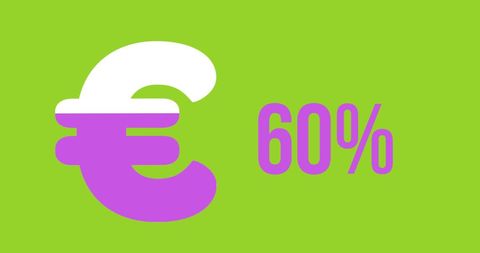 Euro Currency Growth Percentage on Lime Background - Download Free Stock Images Pikwizard.com
