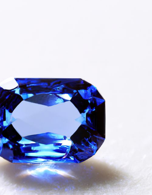 Close up of sapphire on white background created using generative ai technology - Download Free Stock Photos Pikwizard.com