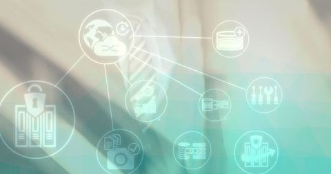 Businessman Engaging with Digital Interface Technology