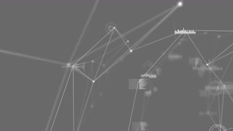 Abstract Network of Global Connections in Motion