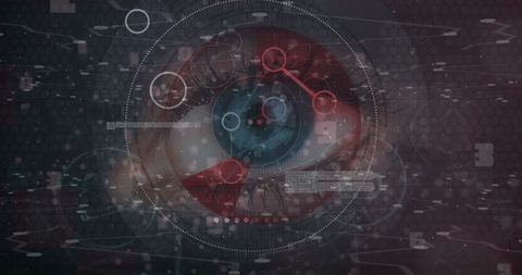 Futuristic Eye Overlays with Digital Graphics and Data Visuals - Download Free Stock Images Pikwizard.com
