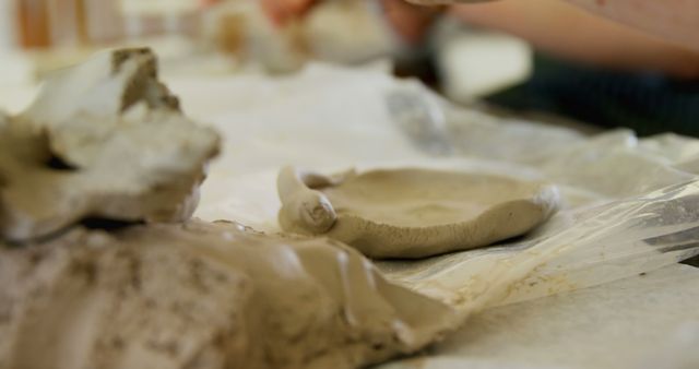 Children Shaping Clay in Art Classroom - Download Free Stock Images Pikwizard.com