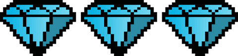 pixel art diamond icons with cyan-blue gradient on transparent - Download Free Stock Videos Pikwizard.com