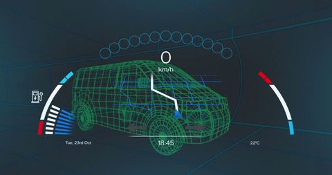 Innovative 3D Car Model with Digital Interface Elements - Download Free Stock Images Pikwizard.com