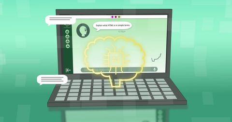 ai chatbot expanding conversational interaction on laptop - Download Free Stock Images Pikwizard.com