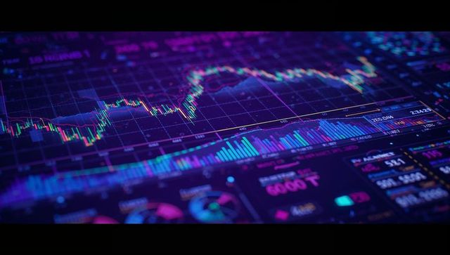 Modern Trading Dashboard with Candlestick and Graph Data Points