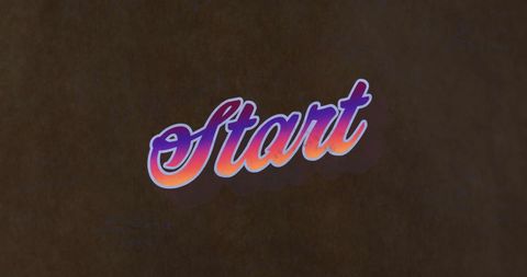 Start text with grunge background game interface concept
