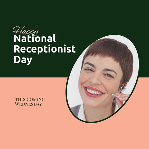 Celebrating National Receptionist Day with Smiling Receptionist - Download Free Stock Templates Pikwizard.com
