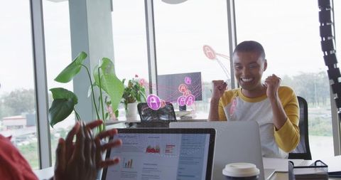 Cheering in Modern Office Environment With Virtual Elements