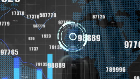 Animated Data Visualization on Digital Screen Interface